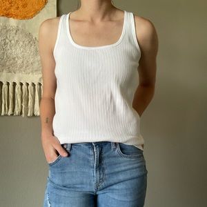GAP Ribbed White Tank